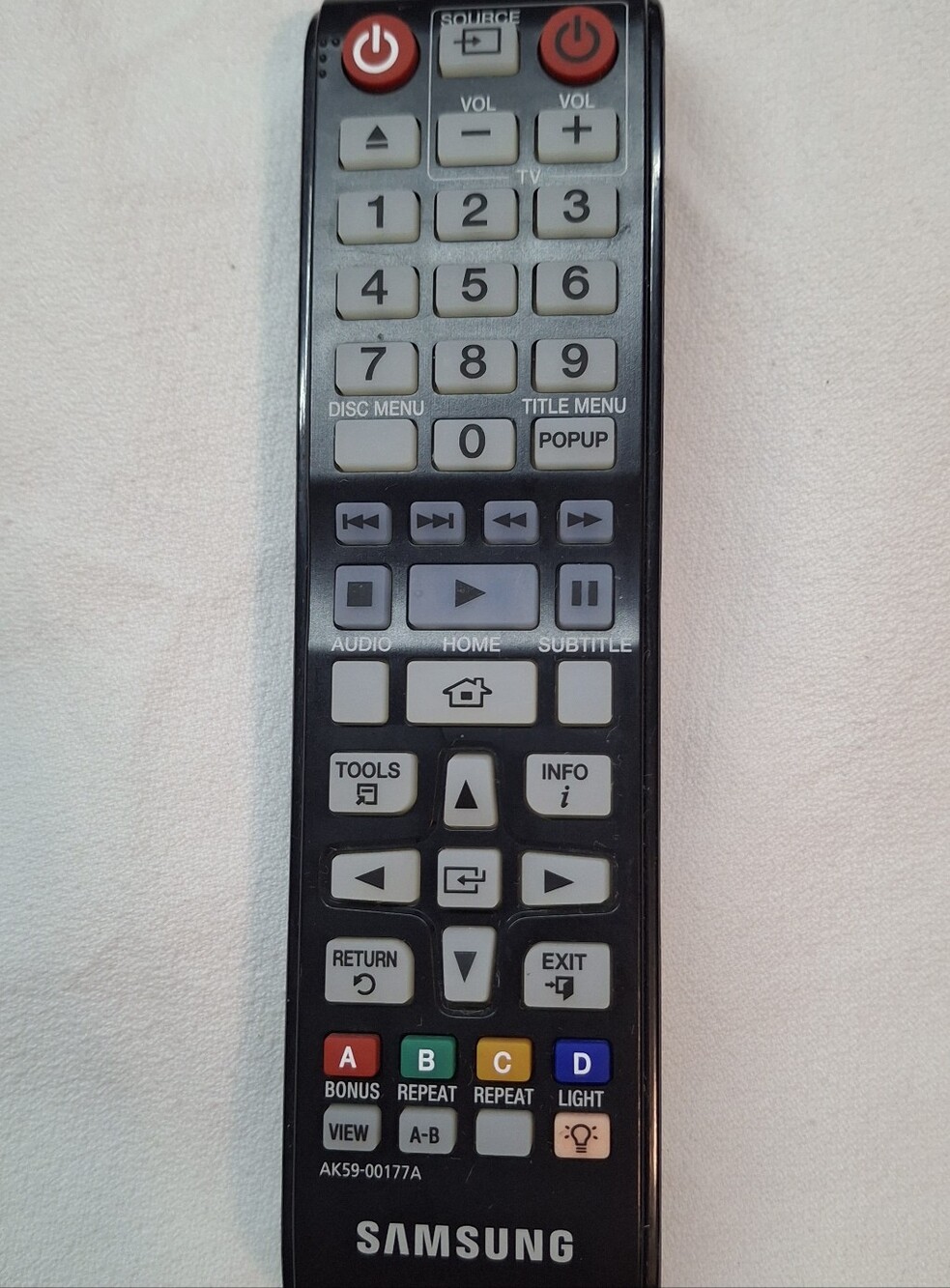 Samsung Replacement Remote Control AK59-00177A For Blu-ray/DVD Player- Tested